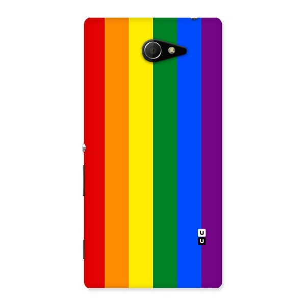 Pride Rainbow Stripes Back Case for Sony Xperia M2