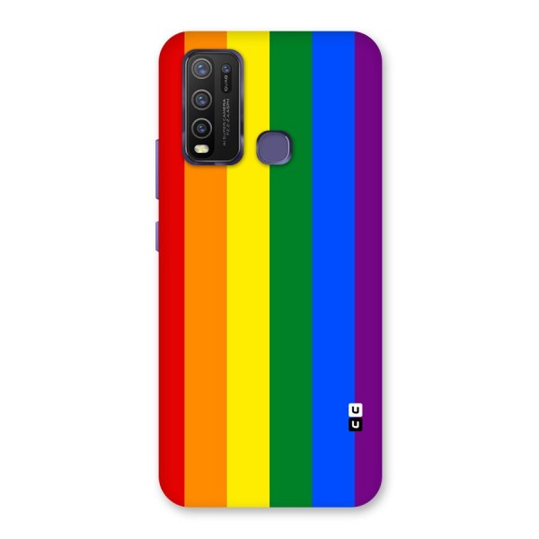 Pride Rainbow Stripes Back Case for Vivo Y30