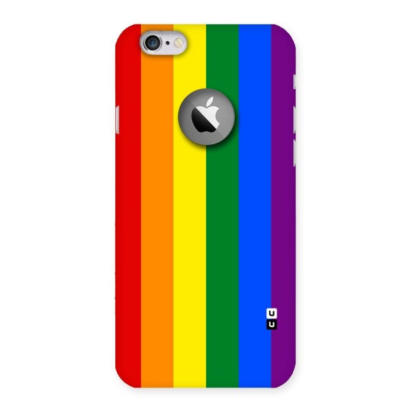 Pride Rainbow Stripes Back Case for iPhone 6 Logo Cut