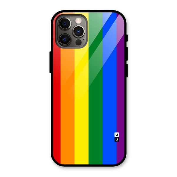 Pride Rainbow Stripes Glass Back Case for iPhone 12 Pro
