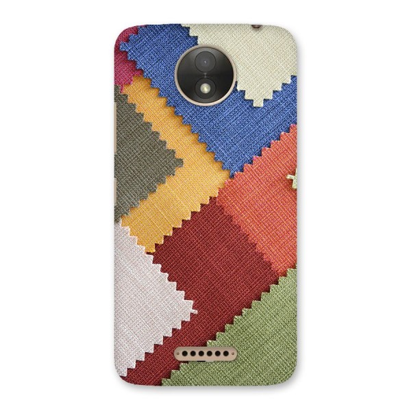 Printed Fabric Back Case for Moto C Plus