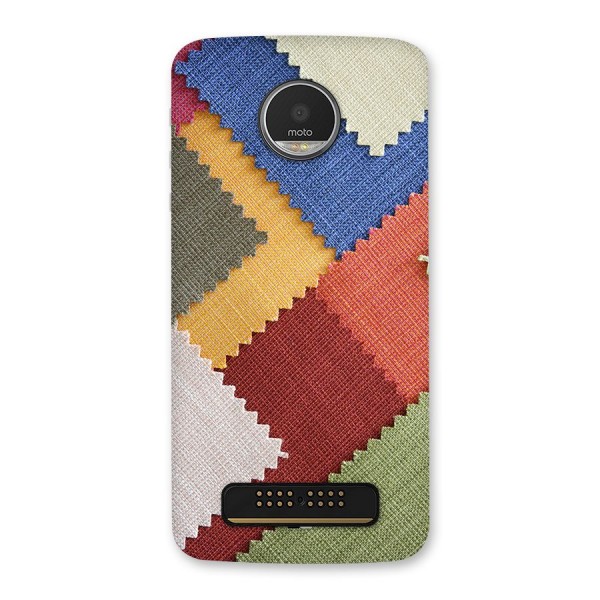 Printed Fabric Back Case for Moto Z Play