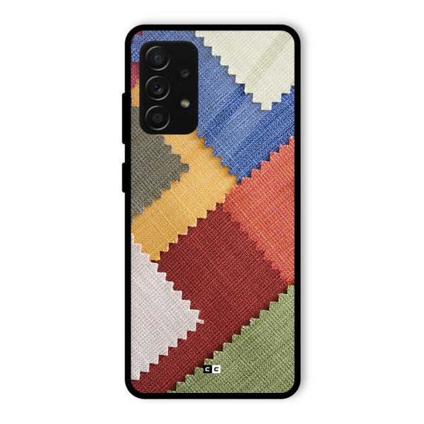 Printed Fabric Glass Back Case for Galaxy A53 5G