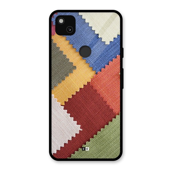 Printed Fabric Glass Back Case for Google Pixel 4a