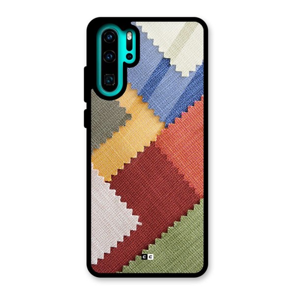 Printed Fabric Glass Back Case for Huawei P30 Pro