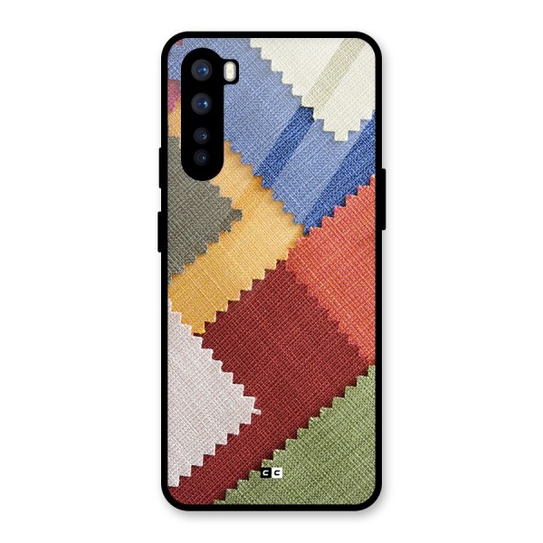 Printed Fabric Glass Back Case for OnePlus Nord