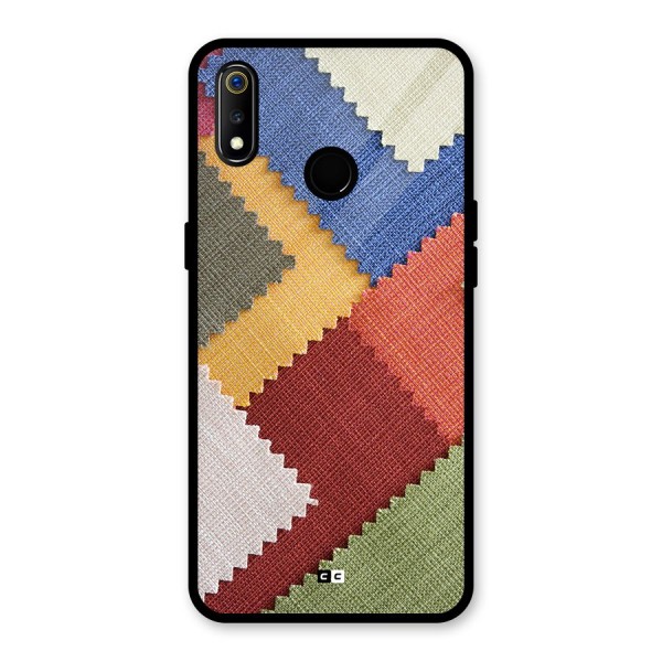 Printed Fabric Glass Back Case for Realme 3