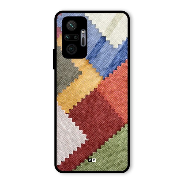 Printed Fabric Glass Back Case for Redmi Note 10 Pro Max