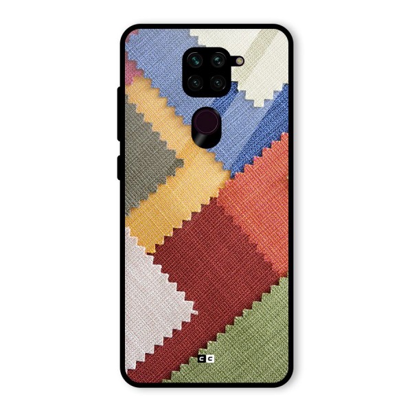 Printed Fabric Glass Back Case for Redmi Note 9
