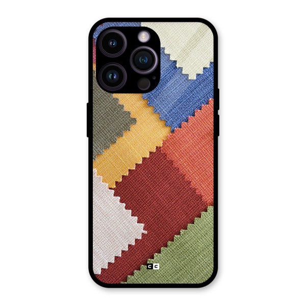 Printed Fabric Glass Back Case for iPhone 14 Pro Max