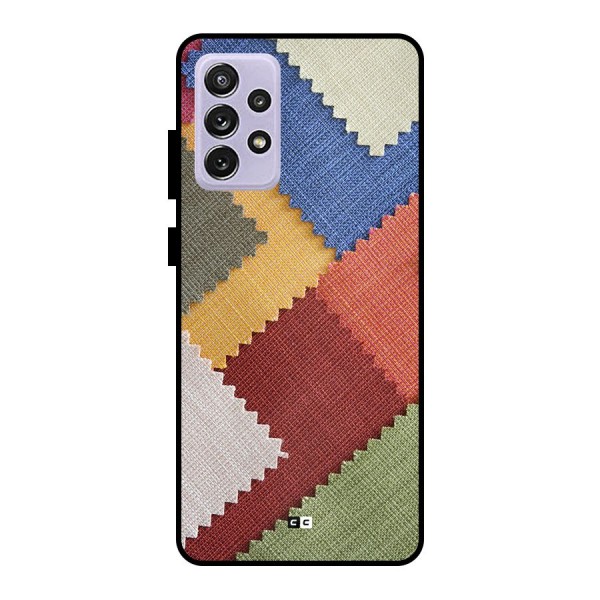 Printed Fabric Metal Back Case for Galaxy A72