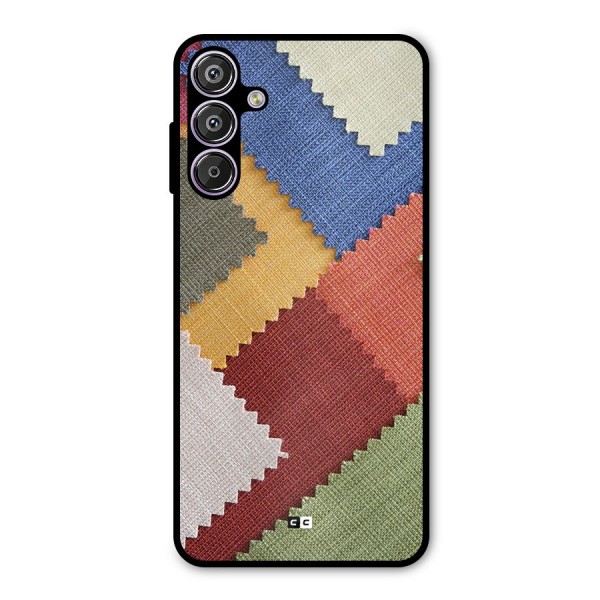 Printed Fabric Metal Back Case for Galaxy F15