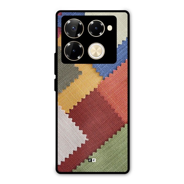 Printed Fabric Metal Back Case for Infinix Note 40 Pro Plus