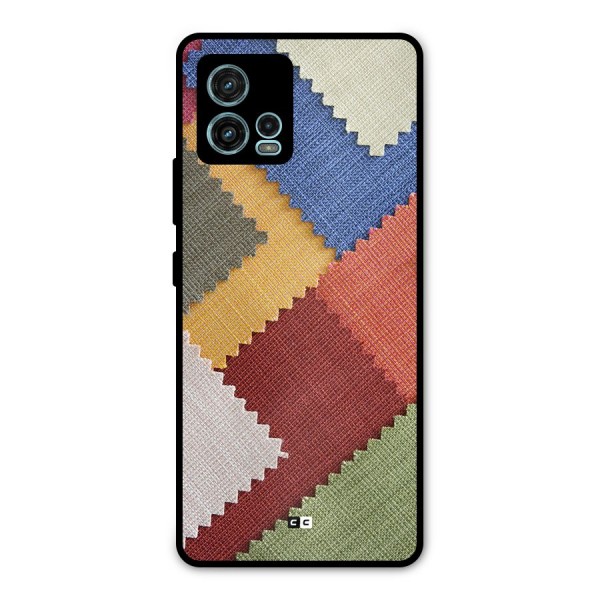 Printed Fabric Metal Back Case for Moto G72