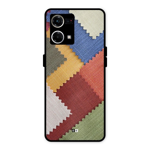 Printed Fabric Metal Back Case for Oppo F21 Pro 4G