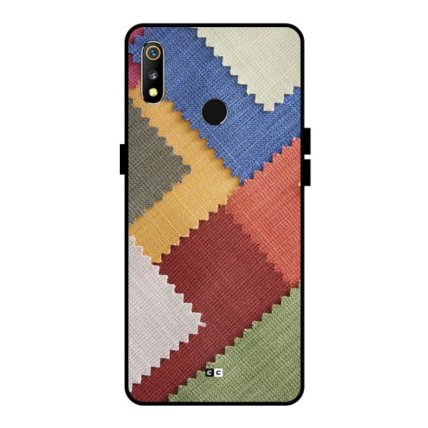 Printed Fabric Metal Back Case for Realme 3