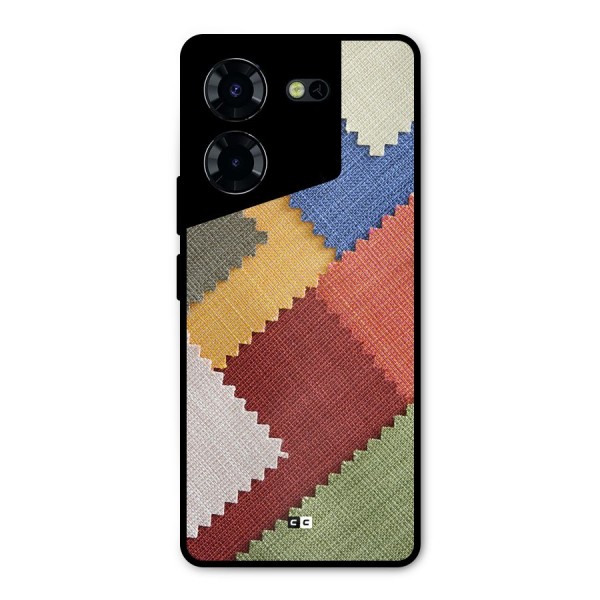 Printed Fabric Metal Back Case for Tecno Pova 5 Pro 5G