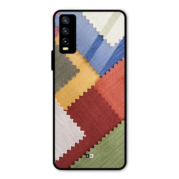 Printed Fabric Metal Back Case for Vivo Y20i