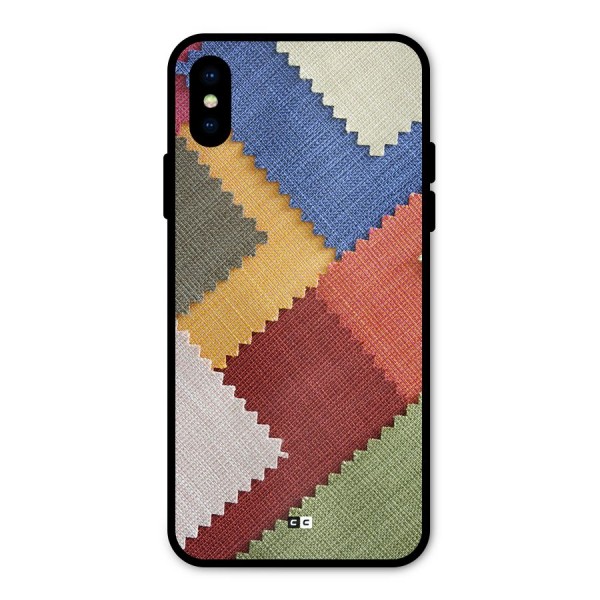 Printed Fabric Metal Back Case for iPhone XS