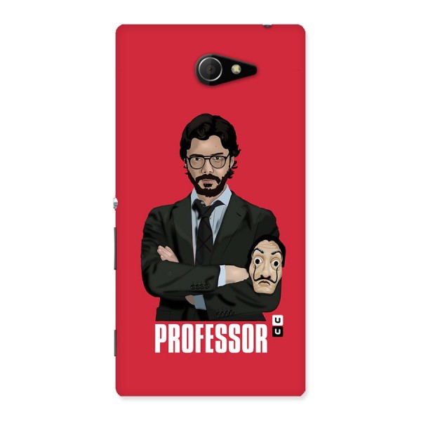 Professor Art Illustration Back Case for Sony Xperia M2