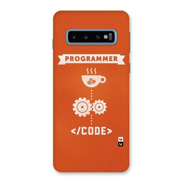 Programmer Coffee Code Back Case for Galaxy S10