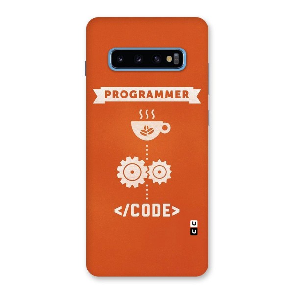 Programmer Coffee Code Back Case for Galaxy S10 Plus