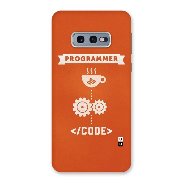 Programmer Coffee Code Back Case for Galaxy S10e