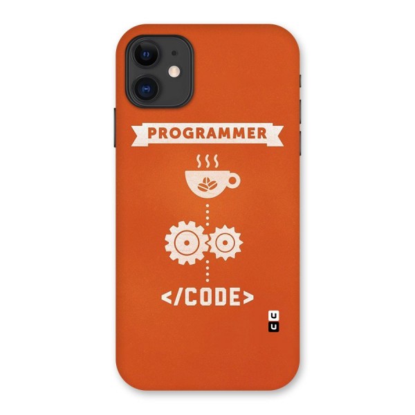 Programmer Coffee Code Back Case for iPhone 11