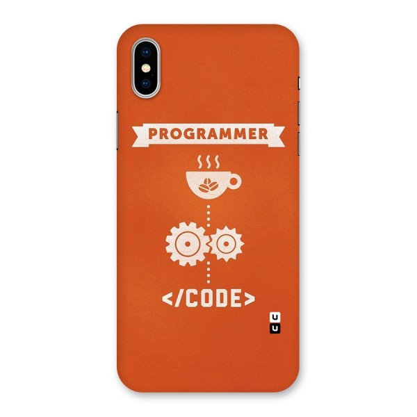 Programmer Coffee Code Back Case for iPhone X