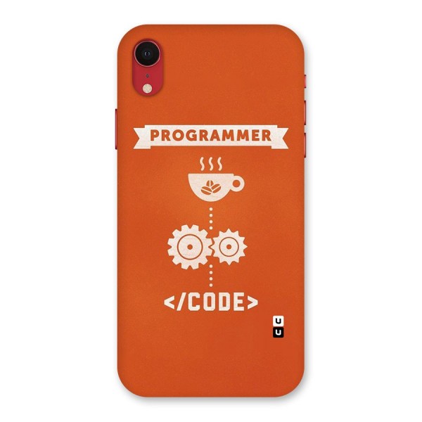 Programmer Coffee Code Back Case for iPhone XR