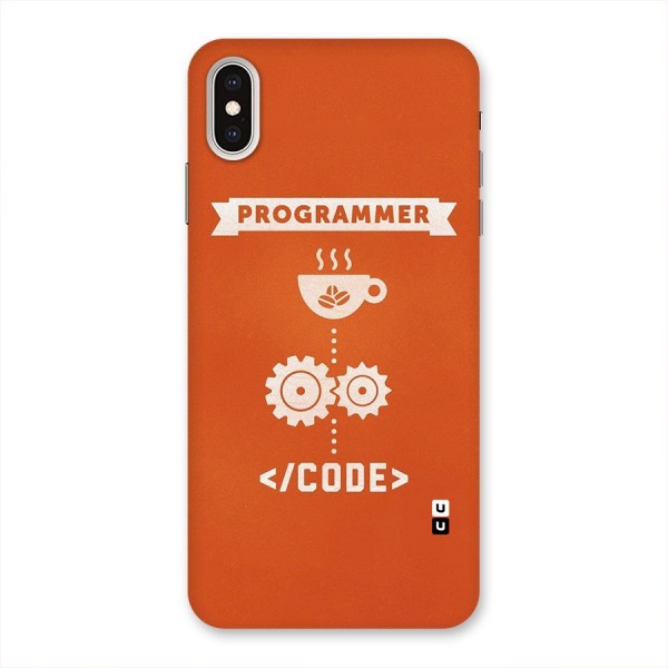 Programmer Coffee Code Back Case for iPhone XS Max