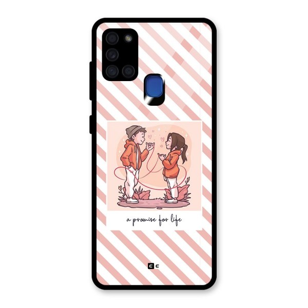 Promise For Life Glass Back Case for Galaxy A21s
