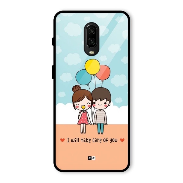 Promise To Care Glass Back Case for OnePlus 6T