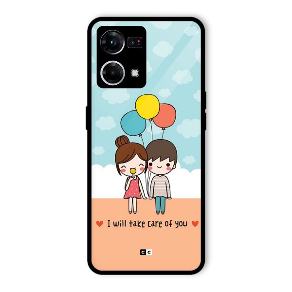 Promise To Care Glass Back Case for Oppo F21 Pro 4G