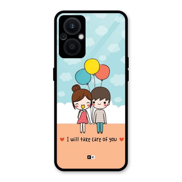 Promise To Care Glass Back Case for Oppo F21s Pro 5G