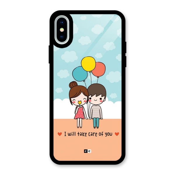 Promise To Care Glass Back Case for iPhone X