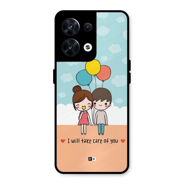 Promise To Care Metal Back Case for Oppo Reno8 5G