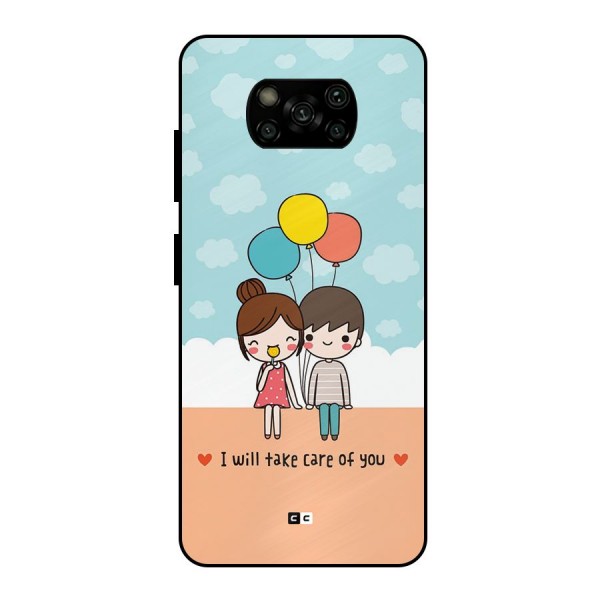 Promise To Care Metal Back Case for Poco X3