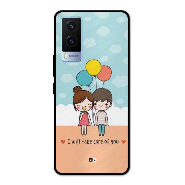 Promise To Care Metal Back Case for Vivo V21e 5G
