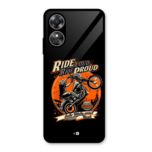 Proud Rider Glass Back Case for Oppo A17