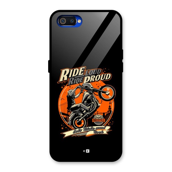 Proud Rider Glass Back Case for Realme C2