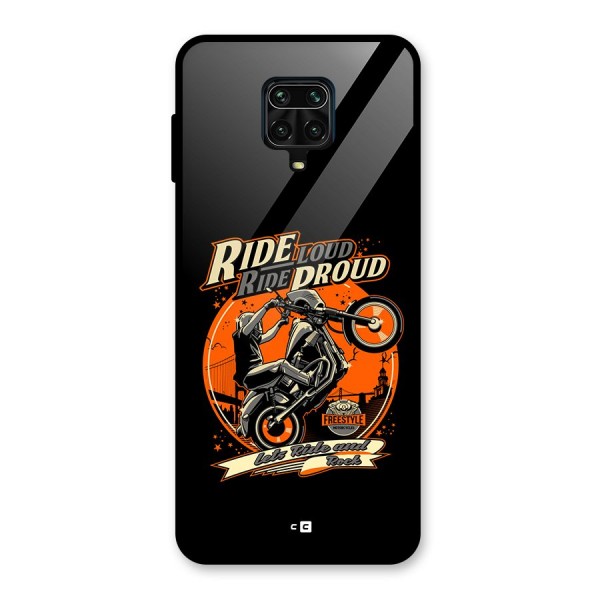 Proud Rider Glass Back Case for Redmi Note 9 Pro Max
