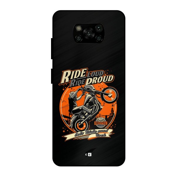 Proud Rider Metal Back Case for Poco X3