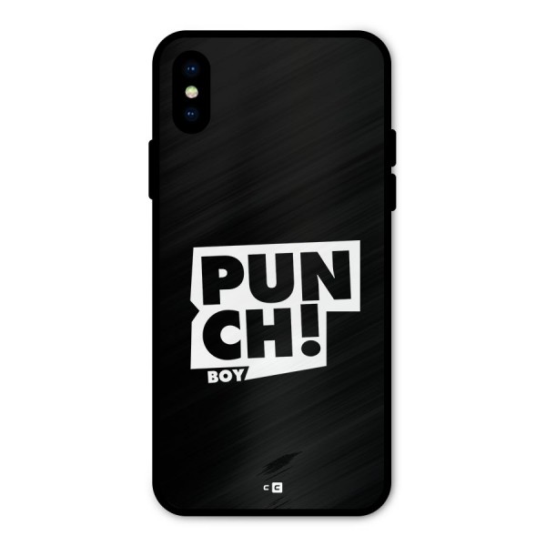 Punch Boy Metal Back Case for iPhone X