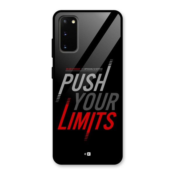 Push Your Limits Glass Back Case for Galaxy S20