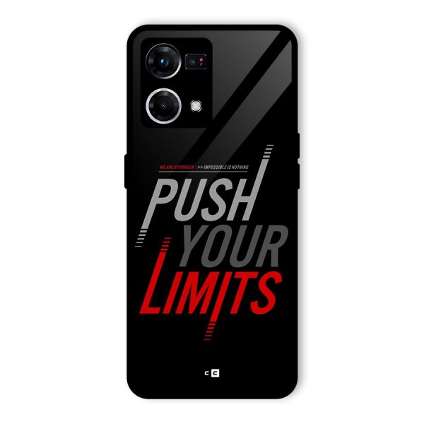 Push Your Limits Glass Back Case for Oppo F21s Pro 4G