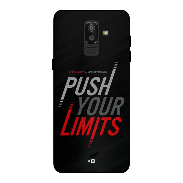 Push Your Limits Metal Back Case for Galaxy J8