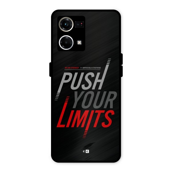 Push Your Limits Metal Back Case for Oppo F21s Pro 4G