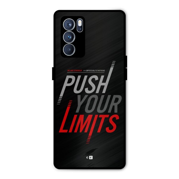 Push Your Limits Metal Back Case for Oppo Reno6 Pro 5G