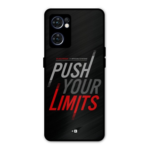 Push Your Limits Metal Back Case for Oppo Reno7 5G